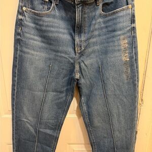American Eagle Outfitters High-Rise Blue Denim Jeans with Front Seams